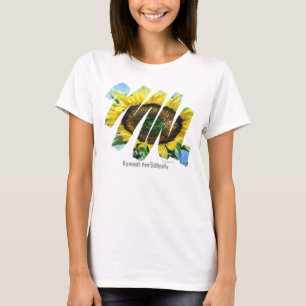 4ひまわり落書きウィメンズTシャツ Tシャツ