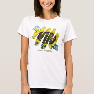 4ひまわり落書きウィメンズTシャツ Tシャツ