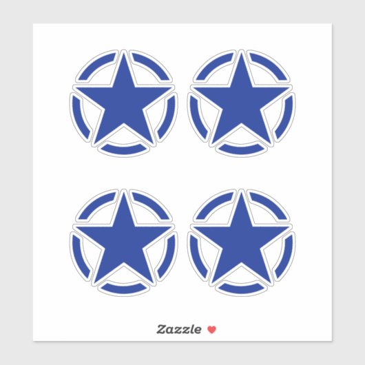 4アメリカンスターステンシルヴィンテージデカール シール (シート)