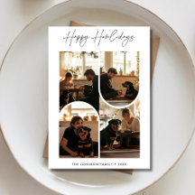 4アーチフォトハッピーハウリデイズおもしろい犬クリスマス