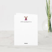 4インチx 5.6インチ折り畳みノートカード（バレンタインデー用） ノートカード (裏面)