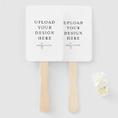 4インチx 6インチファン結婚式 プログラム ハンドファン (正面&裏面)