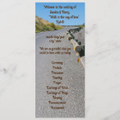 4インチX 9.25インチ結婚式 プログラム両側文字 プログラム (正面)