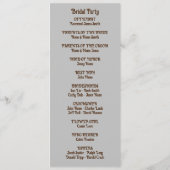 4インチX 9.25インチ結婚式 プログラム両側文字 プログラム (裏面)