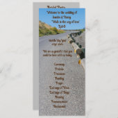 4インチX 9.25インチ結婚式 プログラム両側文字 プログラム (正面/裏面)