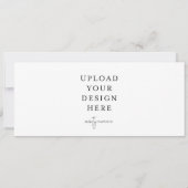 4インチx 9.5インチ幅の狭い招待状 – 横 招待状 (裏面)