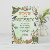 4エバーウィッ不気味チハロウィーン4歳の誕生日 招待状 (スタンド正面)