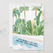 4エバーワイルドアニマルズプールパーティー誕生日招待状 招待状 (裏面)