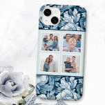 4エレガントフォトブルーヴィンテージフローラ Case-Mate iPhone 14 PLUSケース<br><div class="desc">このエレガントデザインは、複雑な開花との縁ど単色の青いヴィンテージの背景に白との4フォトインスパイアスクエアのテンプレートを備えている。</div>