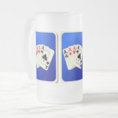 4エースすりガラス製マグカップ フロストグラスビールジョッキ (正面左)