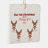 4オーナメントの家族としての最初のクリスマス セラミックオーナメント (右)