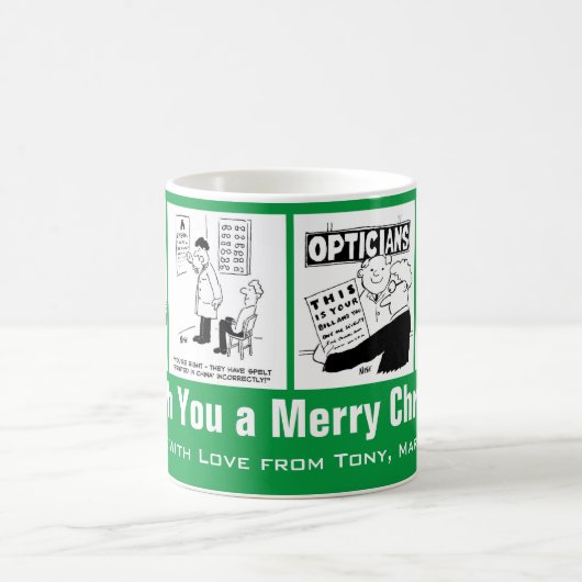 4カスタマイズするオプティシャンをテーマにした漫画。 コーヒーマグカップ (中央)