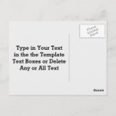 4カスタムつの文字箱を持つ野球はがき ポストカード (裏面)