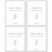 4カスタムビニール防水バスルームのラベルのセット シール (正面)