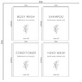 4カスタムビニール防水バスルームのラベルのセット シール