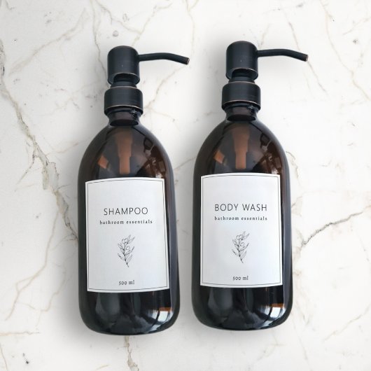 4カスタムビニール防水バスルームのラベルのセット シール