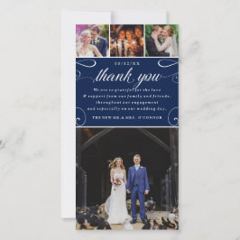 4カスタムフォト結婚カラーお礼フォトカード サンキューカード