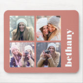 4カスタム写真チュンキーモノグラムテラコッタ マウスパッド (正面)