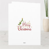 4カスタム写真🎄フェスティバルクリスマス カード (裏面)