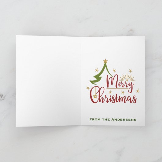 4カスタム写真🎄フェスティバルクリスマス シーズンカード (内部)