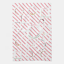 4カスタム写真🎄ホリデーギフト キッチンタオル