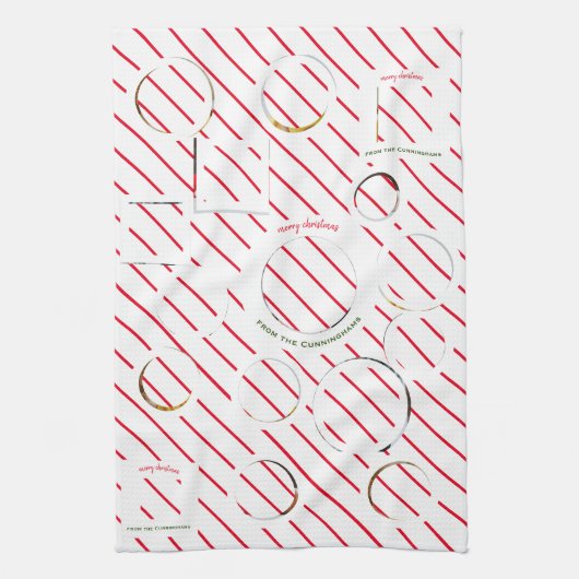 4カスタム写真🎄ホリデーギフト キッチンタオル (縦)