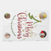 4カスタム写真🎄ホリデーギフト キッチンタオル (横)