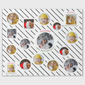 4カスタム写真🎄ホリデークリスマスプレゼント ラッピングペーパー (フラット)