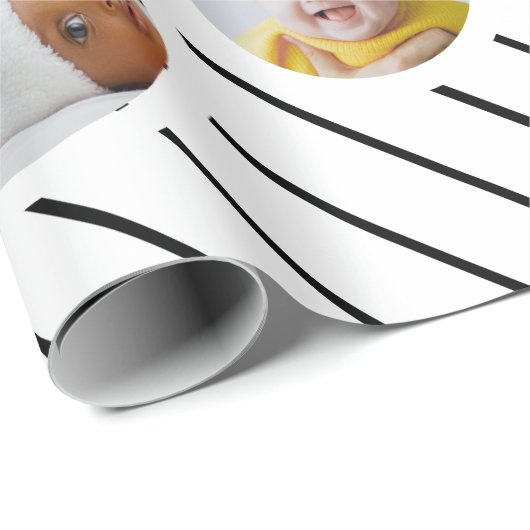 4カスタム写真🎄ホリデークリスマスプレゼント ラッピングペーパー (ロールコーナー)