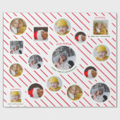 4カスタム写真🎄ホリデークリスマスプレゼント ラッピングペーパー (フラット)