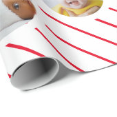 4カスタム写真🎄ホリデークリスマスプレゼント ラッピングペーパー (ロールコーナー)