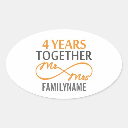 4カスタム周年記念 楕円形シール (正面)