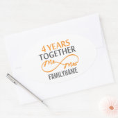 4カスタム周年記念 楕円形シール (封筒)