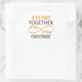 4カスタム周年記念 楕円形シール (バッグ)