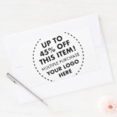 4カスタム大ステッカー45%オフ一括買割引 長方形シール (封筒)