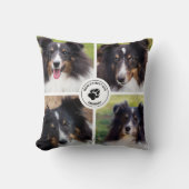 4カスタム枚ペット写真コラージュテンプレート&文字 クッション (正面)