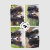 4カスタム枚ペット写真コラージュテンプレート&文字 ゴルフタオル (正面)