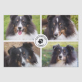 4カスタム枚ペット写真コラージュテンプレート&文字 薄葉紙 (正面)