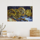 4カットひまわり花 – ファンゴッホ- c1887 ポスター (キッチン)