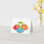 4カップのコーヒーノートカード カード (黄色い花)