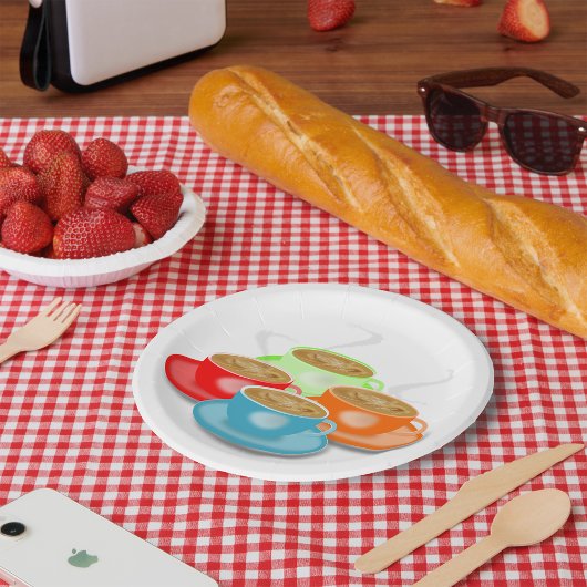 4カップのコーヒー紙プレート ペーパープレート