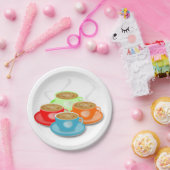 4カップのコーヒー紙プレート ペーパープレート (パーティー)