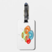 4カップのコーヒー荷物タグ ラゲッジタグ (裏面縦)