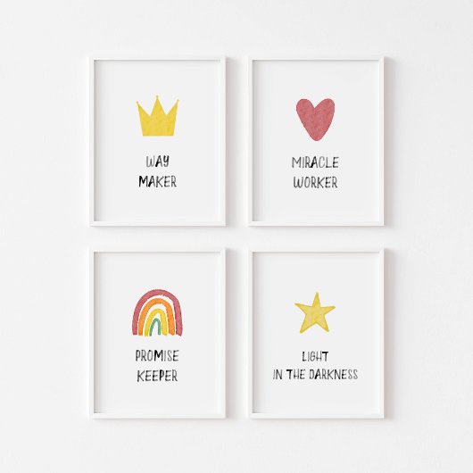 4カラフルのway makerポスターセット