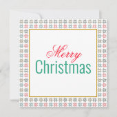 4カラフルポインセティアスモチーズメリークリスマス カード (正面)