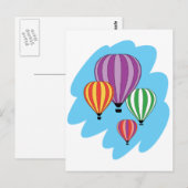 4カラフル気球 ポストカード (正面/裏面)