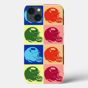 4カラーアートポップ・アートのサッカーヘルメット iPhone 13ケース