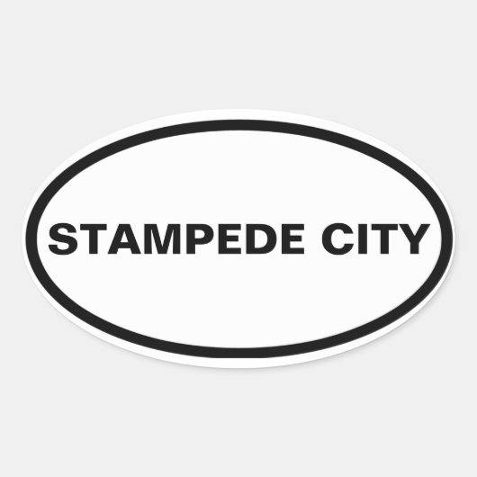 4カルガリー"スタンピードシティ" 楕円形シール (正面)