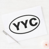 4カルガリー"YYC" 楕円形シール (封筒)