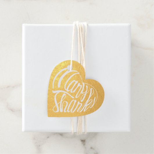 4カ国語で多感謝していくのハートの形をした フェイバータグ (箱)